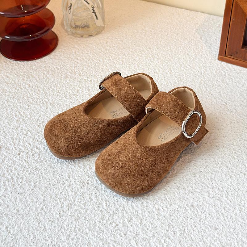 Autumn Leather Shoes Girls Solid Color Princess Shoes Soft Sole Birkenten Shoes Kids Shoes