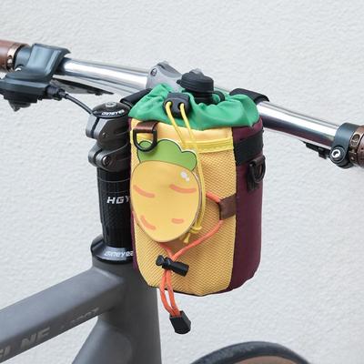 Cycling Front Bottle Pouch Bicycle Handlebar Bag Water Bottle Cage Drawstring Drink Cup Cage Cute Bicycle Bag