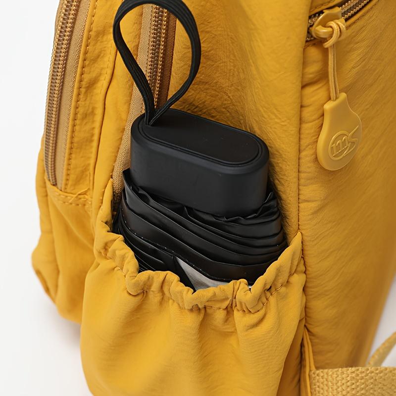Mini-Rucksack für Damen Mehrfarbig Leichtes Nylon Kleiner Rucksack Mehrere Fächer Aufbewahrungsrucksack für Schule Reisen Täglichen Gebrauch und Wochenendausflüge