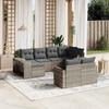 VidaXL Garden Lounge Set with Cushions 10 Pcs, Sofas with Backrest, Furniture Set, Patio Terrace Furniture, Grey 3228902