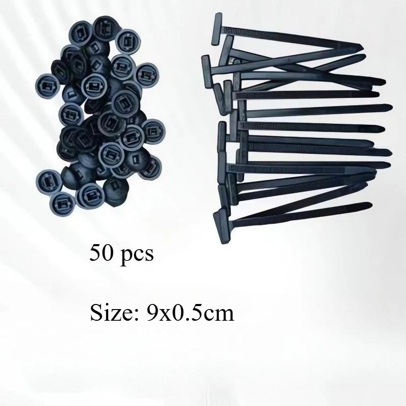 Nylon Electronic Zip Ties 100 Pcs Professional Self-Locking Cable Tie Straps Black UV Multi-Purpose Tie for Garden Fence Outside