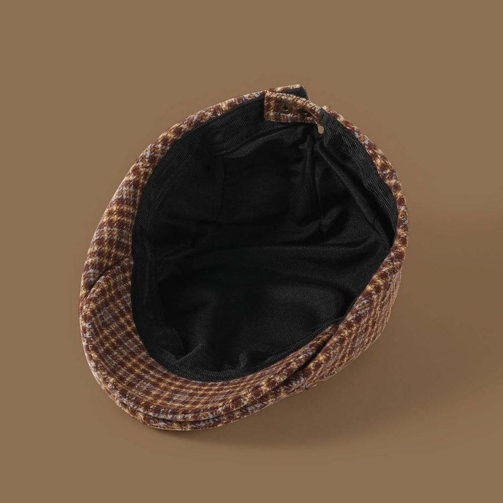 Flat Top Newsboy Cap Vintage Casquette Elegant Golf Driving Cap  Women's Wear