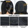 FREEDOM Synthetic Short Bob Wig With Bangs Cosplay Lolita Hair Wigs For Women Silky Straight Wig Ombre Brown Heat Resistant Wig