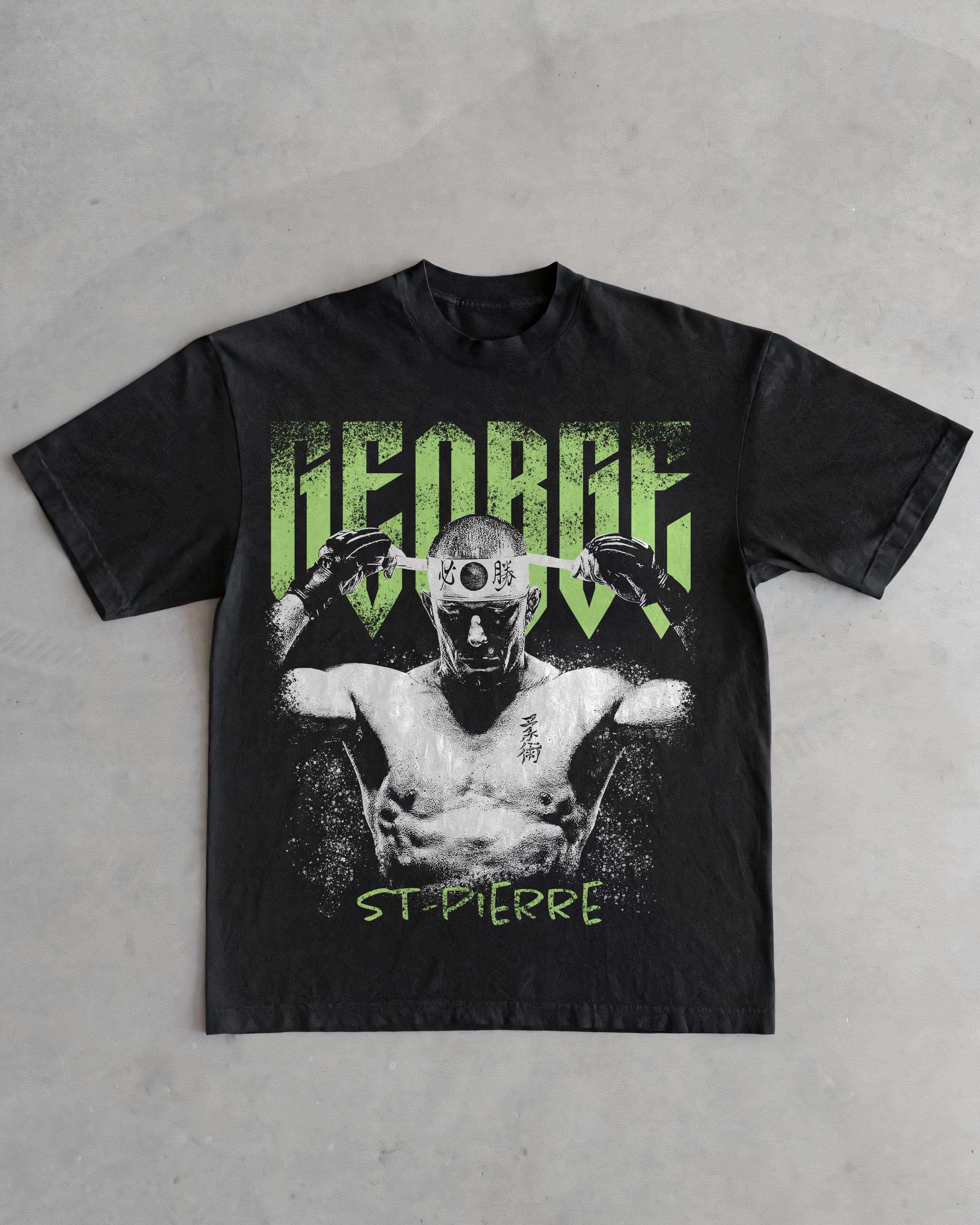 

2026 Summer UFC George StPierre Fighting Graphic Tshirt Women Sports Cotton Short Sleeve Loose Leisure Fitness Shirt Unisex 4XL
