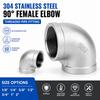 Durable 304 Stainless Steel Elbow Fittings 90 Degree BSPT Female Pipe Fittings 1/8" 1/4" 3/8" 1/2" 3/4" 1" NPT Fittings