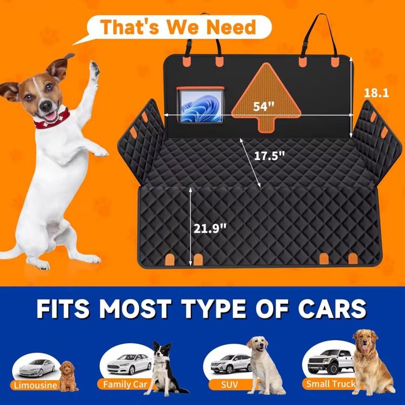 Waterproof Pet Car Seat Cover Back 147x137cm 600D Oxford Fabric Dog Mat With PP Cotton Padding