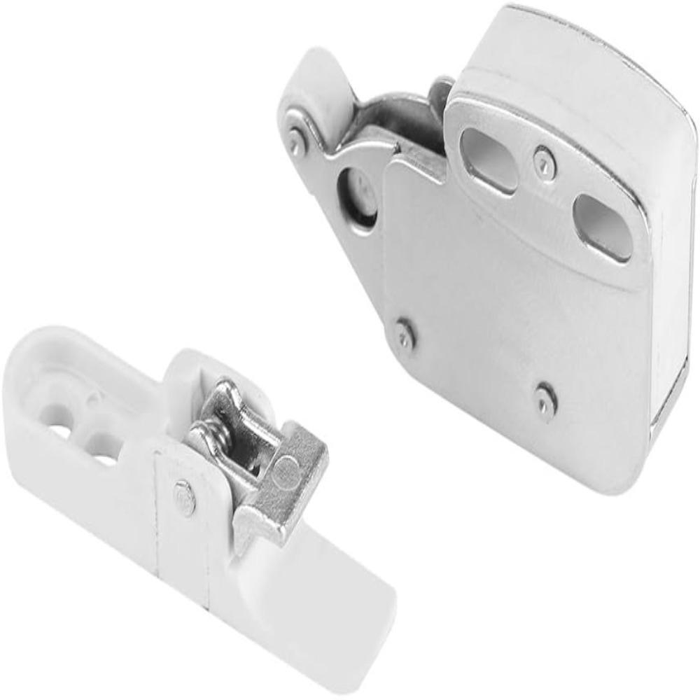 2pcs Flame Retardant Push To Open Lock ABS Material Spring Loaded Latch Cabinet Door Lock  Kitchen
