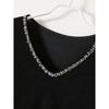 Stretch Cotton Yarn Makes You Look Top Slim! Lean Women Beads V-neck Short sleeve Pullover T-shirt Quality Summer Welfare