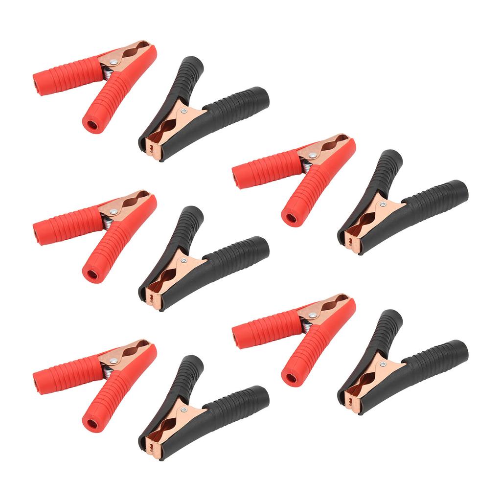 5 Sets Power Inverter Wire Connector Clamps 100A Testing Clip Black Red for Car Truck Batteries