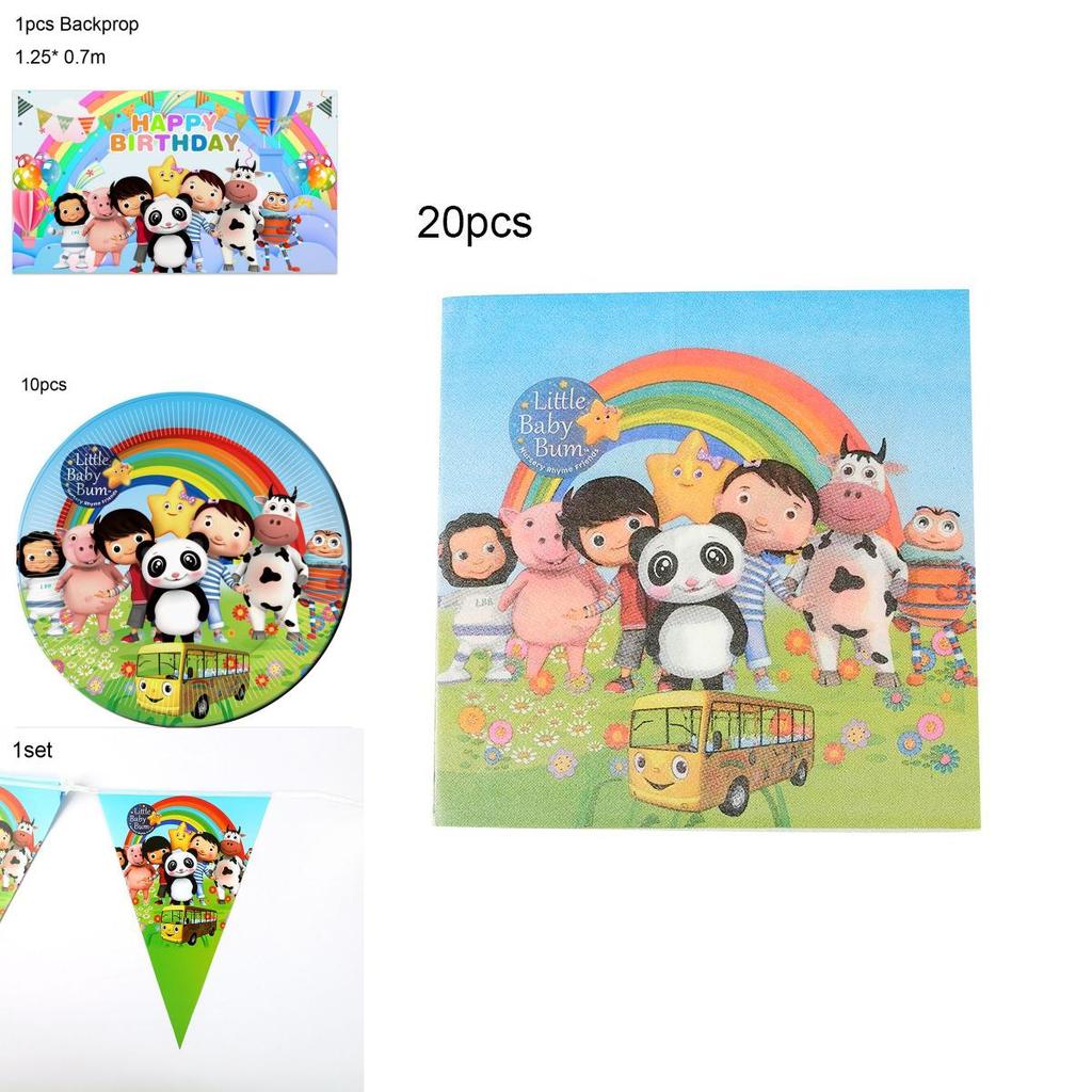 Little Baby Bum Theme Birthday Party Supplies With Festive Tableware And Decor
