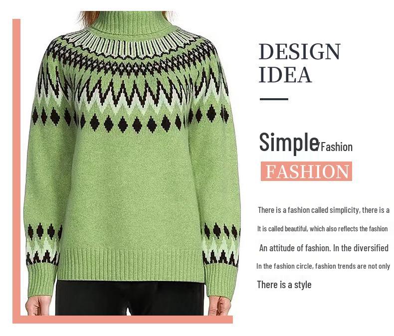 Women's Slim Fit Color Block Knitted Pullover Sweater for Fall and Winter