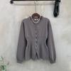 C S In The Room Maggy waiSt bandIng Flare V neCk Long SleeVe Knit Cardigan 3Col