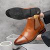 Pointed Toe Men Business Chelsea Boots Comfortable Casual Shoes Fashionable Man Ankle Boots Elegantes High Top Footwear Sneakers
