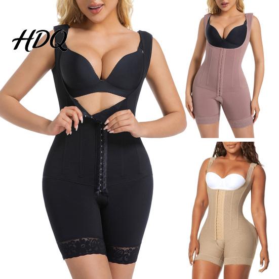 Skin-friendly Body Shaper High Waist Clasp Firm Tummy Butt with Front Shapewear Open-Crotch Lifting Control Hip Breathable