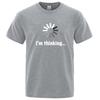 Im Thinking Loading Icon Graphic Tshirt Funny Nerd Slogan Print Unisex Casual Short Sleeve Novelty Humor Streetwear Tee