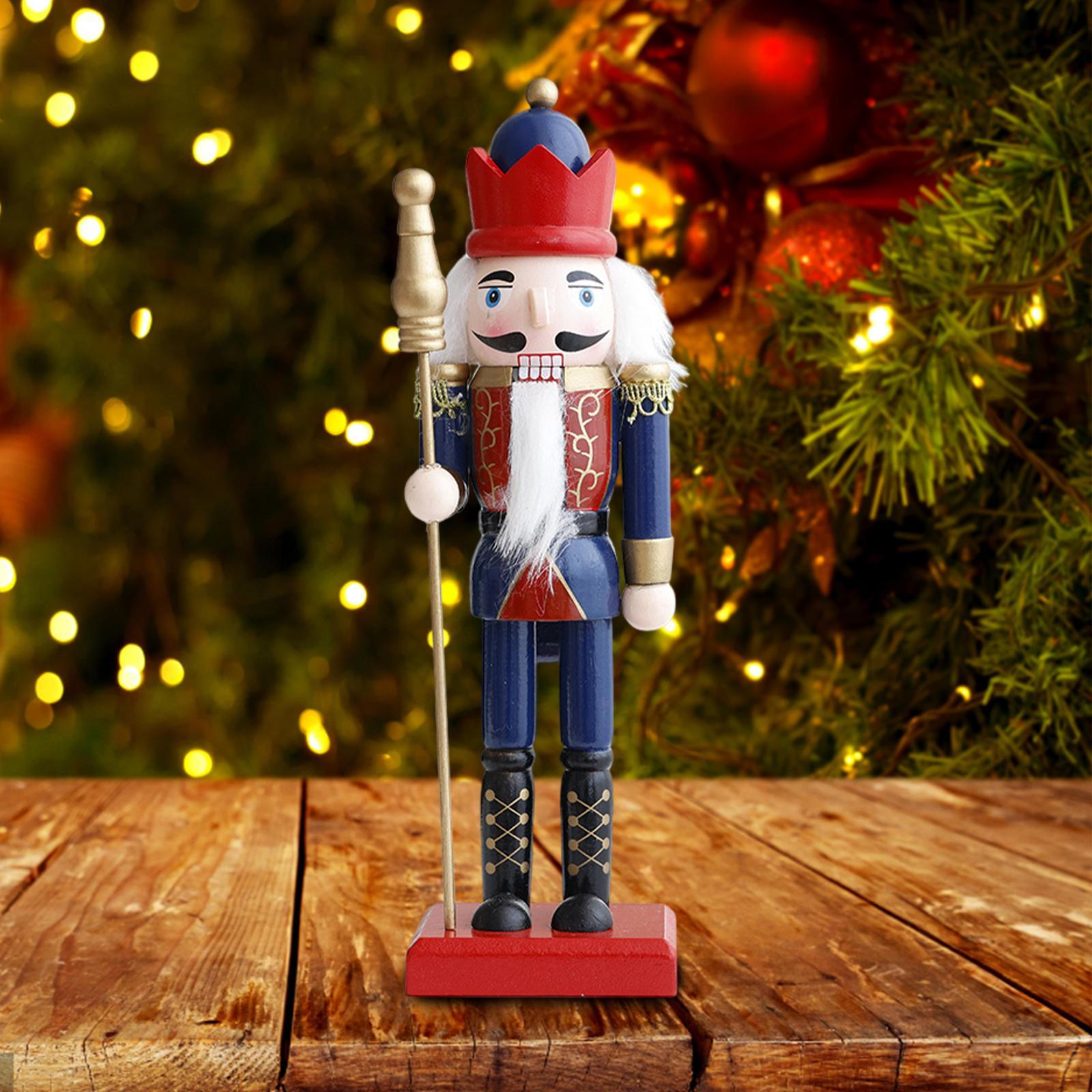 

Щелкунчик фигурка Рождественский декор 10 дюймов поделки статуэтка король для жизни Blue