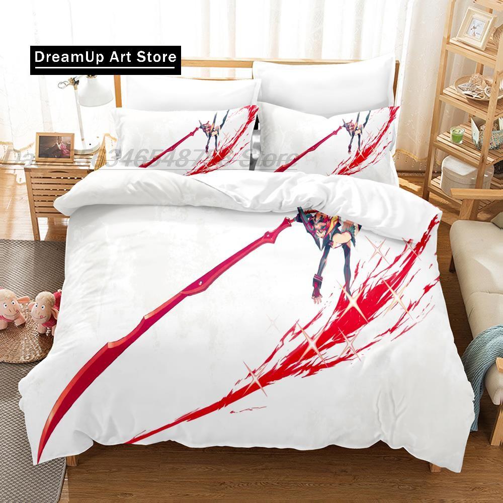 Fashion 3D Print Cartoons KILL La KILL Bedding Set Single Twin Full Queen King Size Bed Set Adult Kid Bedroom Duvet Cover Sets