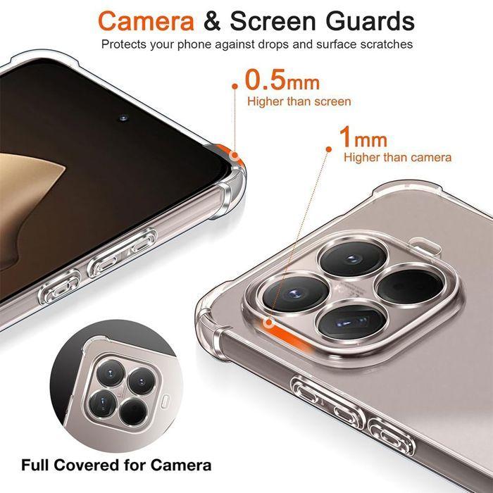 Protective Case - E.F.Connection - Xiaomi 15T Pro - Slim Silicone - Shockproof - 2 Tempered Glass