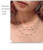 Qiong Yao Tianhe Stone Layered Clavicle Necklace: Light Luxury Double-Layer Stainless Steel Blade Chain for Women