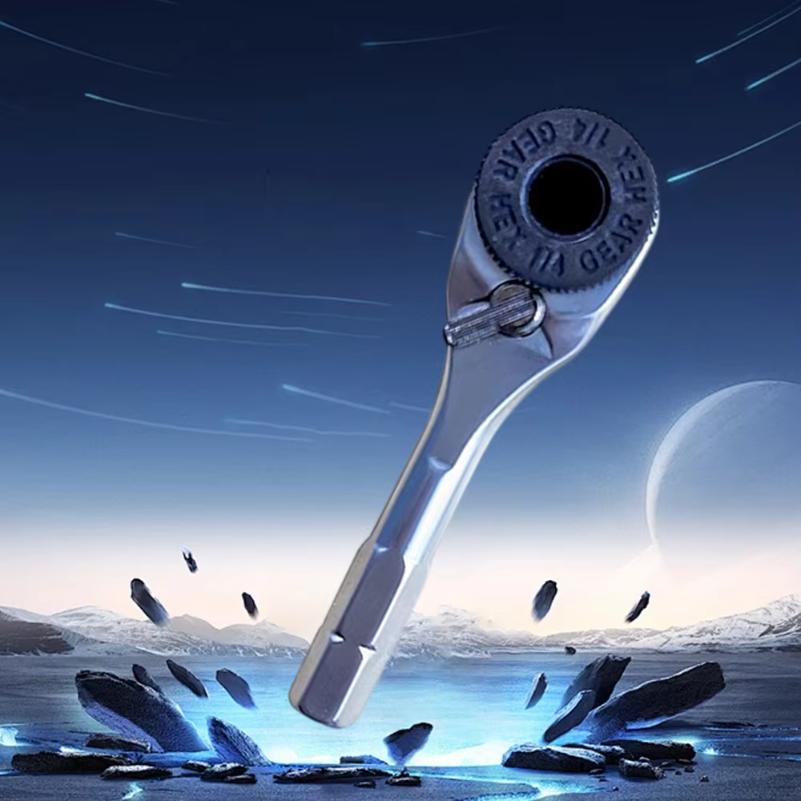 1/4”Ratchet Wrench 6.35mm Screwdriver Hex Torque Wrenches EDC Tool Wrench 1/4 Screwdriver Rod Quick Socket Wrench Hand Tools