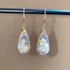 Elegant Resin Flower Water Drop Earrings: Chic Hook Design for Women