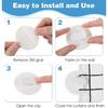 6Pcs Shower Curtain Clip, Self-Adhesive Shower Curtain Clips for Ide Shower Set for Home Hotel and Apartment Bathrooms