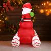 5.91FT Big Inflatable Toy Santa Christmas Tank with LED Lights Festive Gifts Xmas Decoration for Yard Supplies Home Decoration
