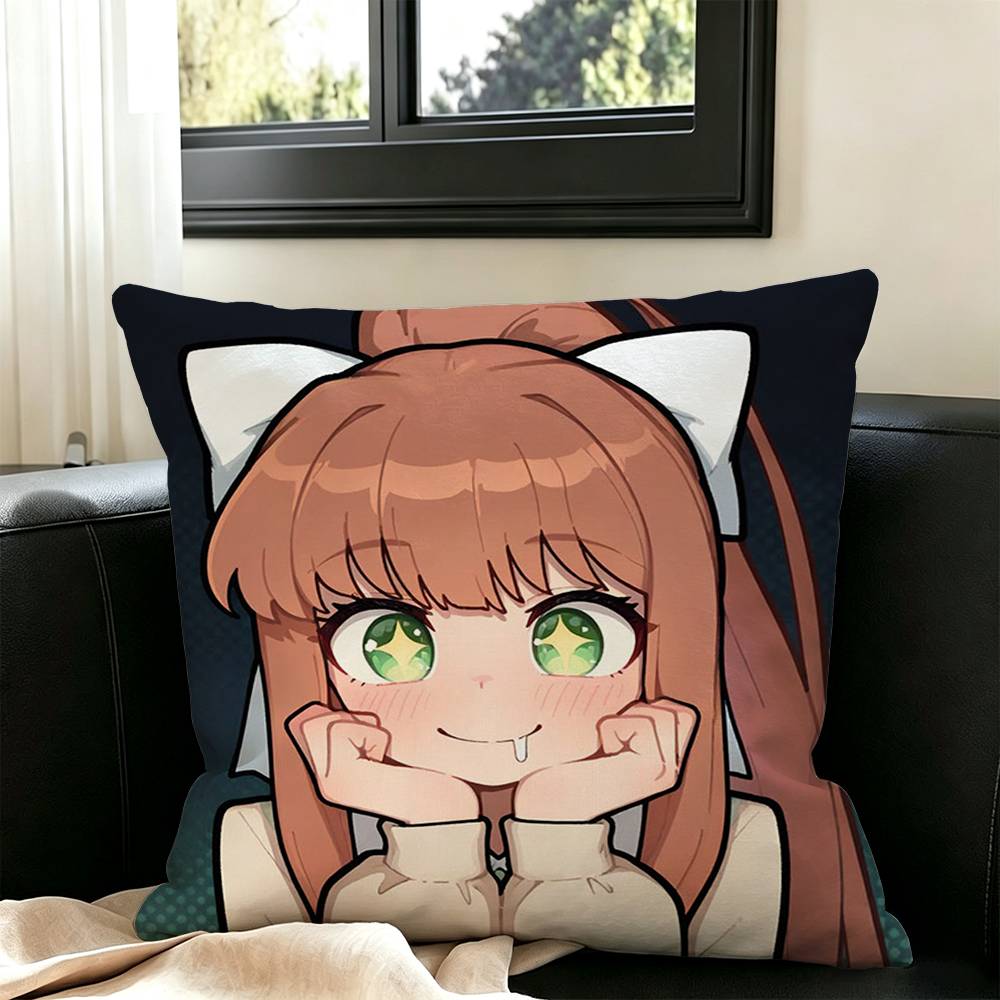 Monika Square Double-Sided printed Pillow Case Bedroom Bedside Pillow Sofa Cushion Cover