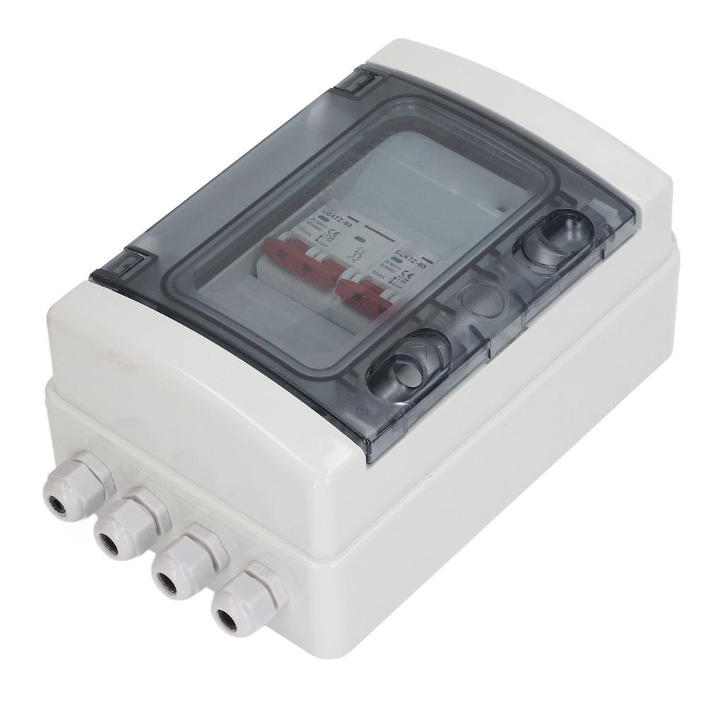 DC Miniature Circuit Breaker Box 2 In 2 Out PV Solar Disconnect Switch Power Distribution UV Proof IP65 Waterproof 500V