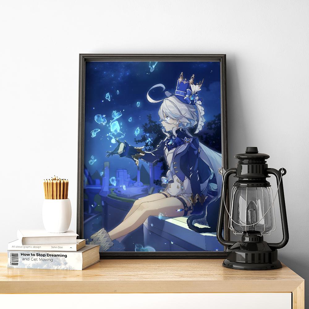 

1 шт. Популярное аниме игра Милая девушка Фурина Genshin Impact Постер HD Постеры Декор для дома, комнаты, бара, кафе Искусство Настенная живопись Картина 21cm×30cm NoFrame