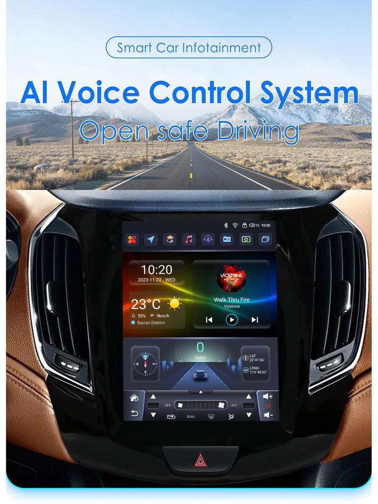 Compatible with Chevrolet Cruze 2015-2018 Android Smart GPS Navigation System.