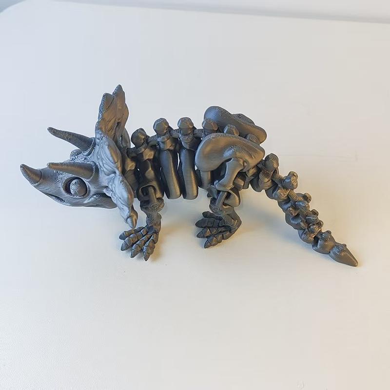 3D Printed Dinosaur Skeleton Figure Articulated Movable Fidget Toy Miniature Desktop Decoration Craft Model Gift For Kids