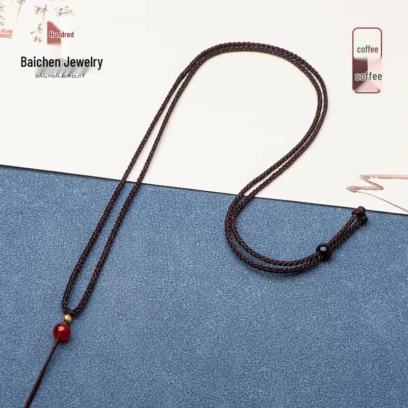 Afghan Jade Ping an Kou Pendant Necklace in Lamb Fat White Jade.