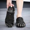 Big Size 46 Luxury Men Leather Slippers Sandals Comfortable Breathable Casual Shoes Men Fashion Sneakers Leisure Men Slippers Slides Footwear Male