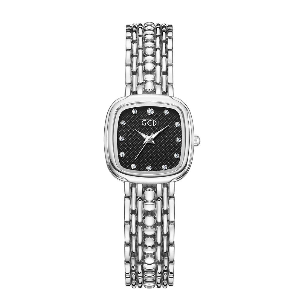 Bracelet Watch Niche High-End Sense Diamond-Encrusted Retro Light Luxury Alloy Waterproof Quartz Watch