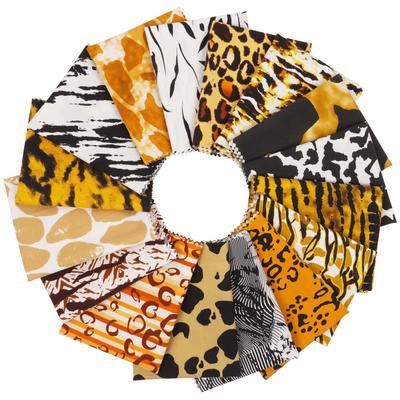 16 Pc Fat Quarter Bundle-  Animals  Print 18"x 22"  DIY Patchwork-  100   Cotton  Pre-Cut Quilting Fabric