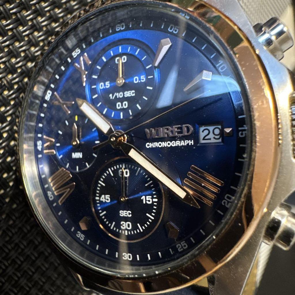 [USED] SEIKO WIRED VD57-KZ10 Chronograph Wristwatch with Box and Manual