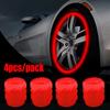 Luminous Valve Caps Car Tire Fluorescent Tyre Valve Stem Decor Luminous Cap Night Glowing Wheel Hub Nozzle Valve Caps Valve Stems 1