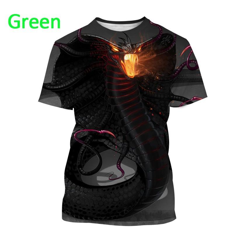 

Мужская повседневная футболка с коротким рукавом Cobra Series 3D Printed Men Summer Sportwear Футболки L