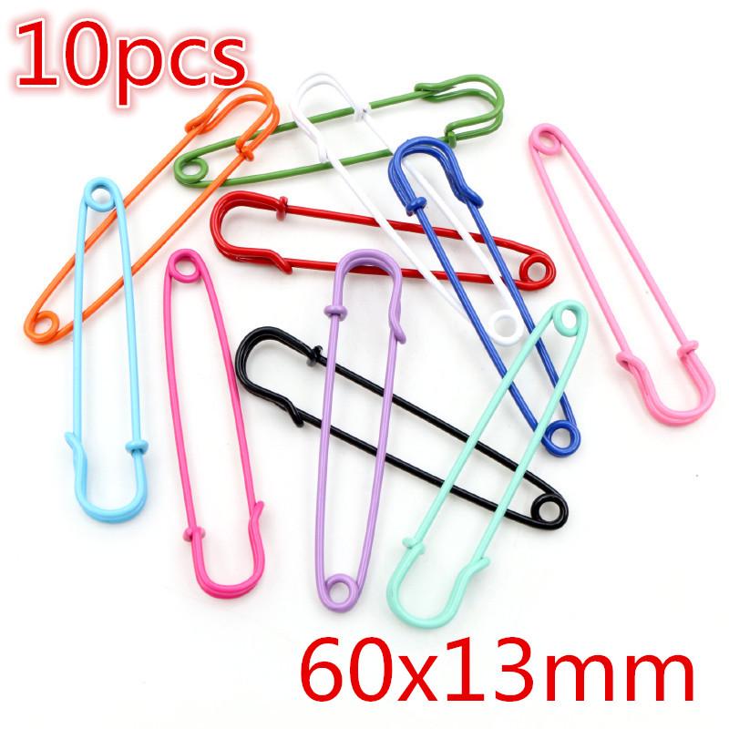 Eco-friendly Colored Spray Paint Safety Pin Brooch Doll Pendant DIY Jewelry Accessories