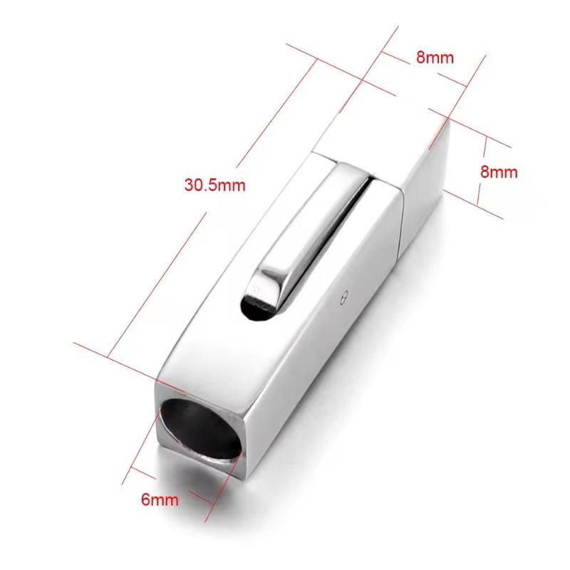 Nerūdijančio plieno bajoneto užsegimas 4 mm 5 mm 6 mm skylutė Užspaudžiamas užraktas Pasidaryk pats odinės apyrankės užsegimai Papuošalų gamybos reikmenys