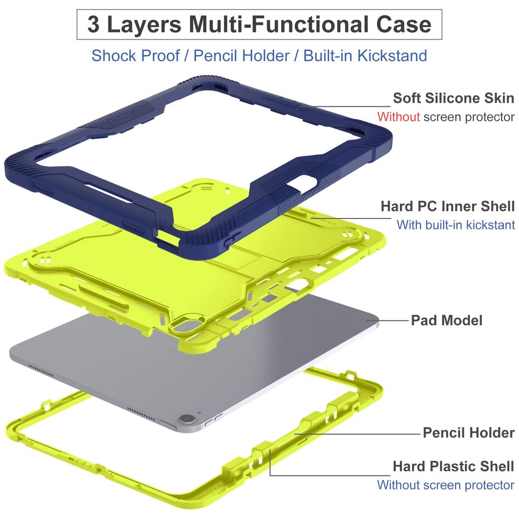 Armor Stand Back Case for IPad Air 13 Pro 13 Inch M2 M4 Tablet Cover for IPad Pro 12.9 Protective Cases