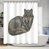 Wolf Douchegordijn Bosdier Natuur Wildleven Decor Badkamer Set Vintage Huisdecoratie Artistiek Patroon Wasbaar Moderne Stijl