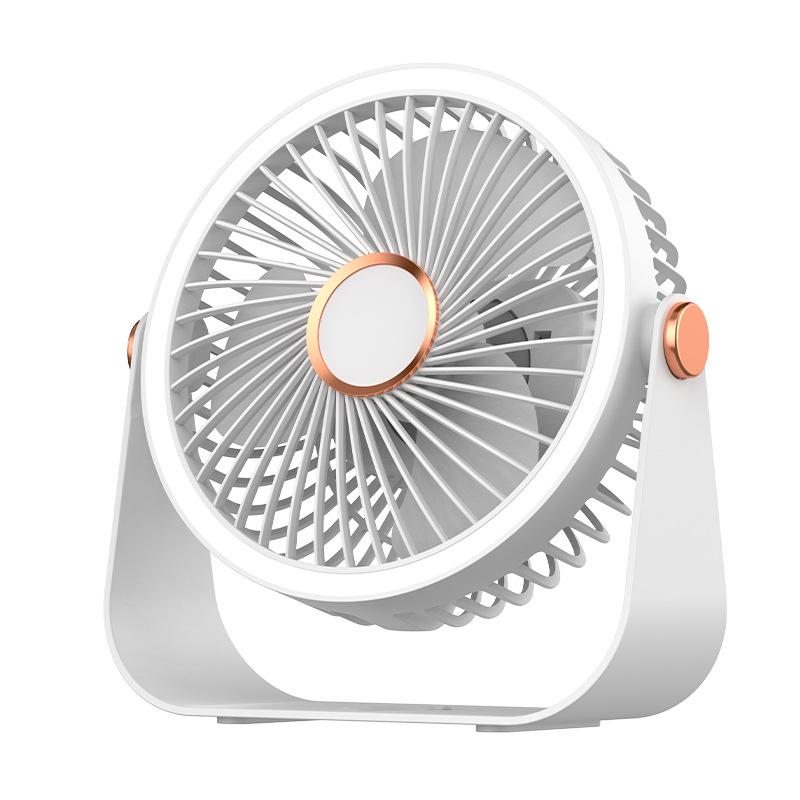 2026 Portable USB Charging Clip-on Desktop Fan with Light for Dorm Use