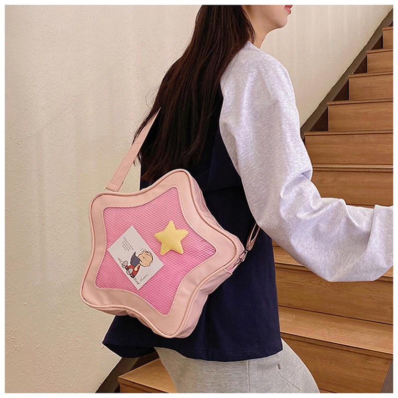 Five-Pointed Star Crossbody Bag Fashion Multi-function Shoulder Bag Colorful Cute Kawaii Sweet Chic Girls Y2K Personality Bags