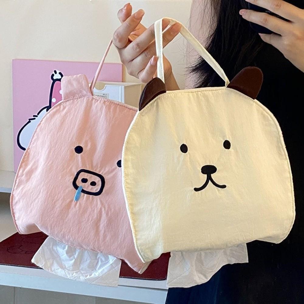 Cartoon Car Tissue Box Portable Paper Storage Bag Creative Napkin Storage Holder Student Dormitory