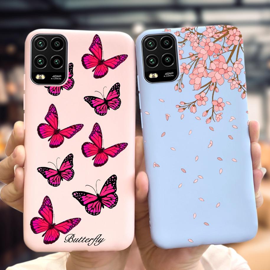 For Xiaomi Mi 10 Lite 5G Case Cute Cartoon Cow Soft-Touch Silicone Bag Back Cover For Xiomi Mi 10 Lite 5G Protector Bumper Funda