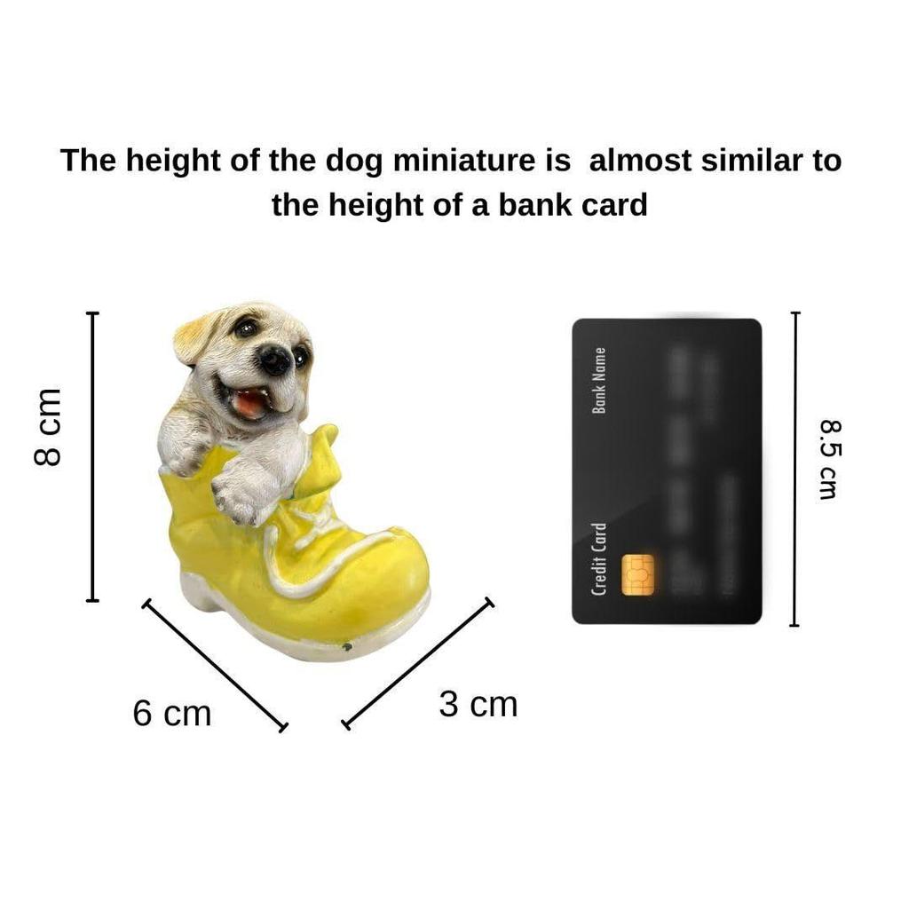 Set (2 Pieces) Dog Miniature Figurines | Decorative Showpiece | Gift for Him/Her, Mother's Day, Home, Bedroom, Living Room,
