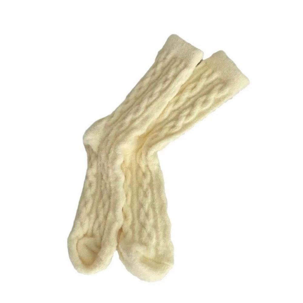 Plush Fluffy Socks Velvet Knitted Socks New Winter Warm Socks  Women
