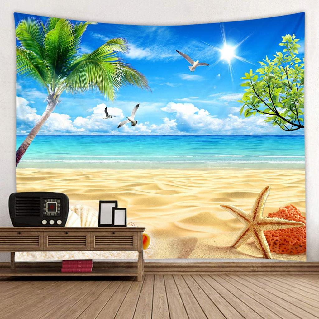 Nature Landscape Wall Hanging Art Living Room Dorm Bedroom Decoration Beautiful Sunburst Print Tapestry